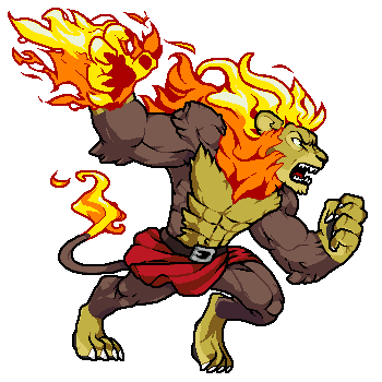 Portrait of Zetterburn, made for Rivals of Aether's workshop update (2022).