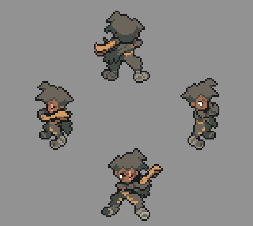 Attack animations made for one of the characters in Tako no Himitsu.