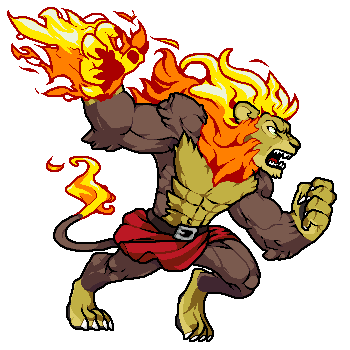 Portrait of Zetterburn, made for Rivals of Aether&#39;s workshop update (2022).